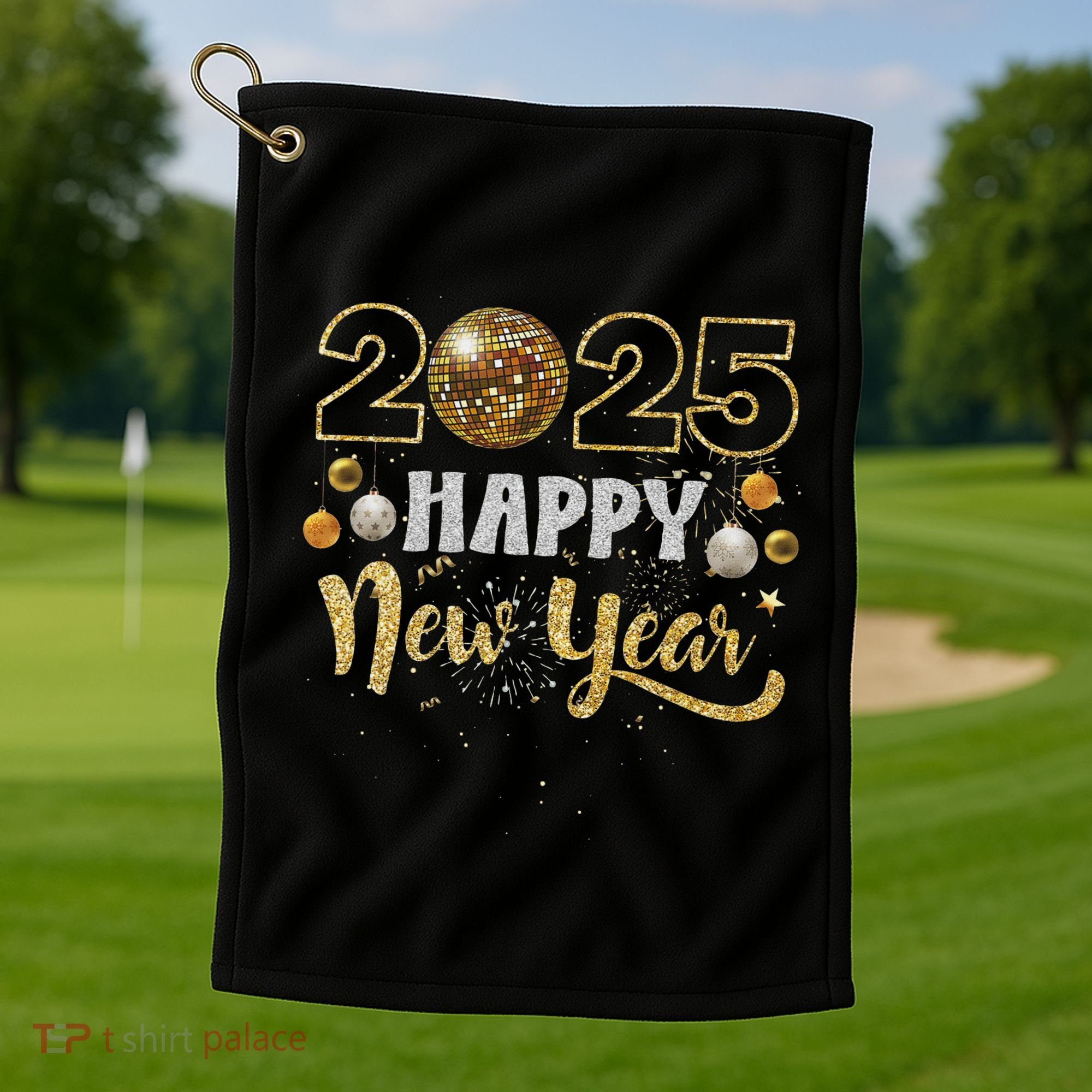 Disco Ball Matching Golf Towel