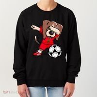 Dabbing Beagle Morocco Soccer Fans Jersey Moroccan Football Gift Women's Sweatshirt thumb 0