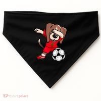 Dabbing Beagle Morocco Soccer Fans Jersey Moroccan Football Gift USA-Made Doggie Bandana thumb 0