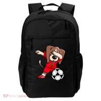 Dabbing Beagle Morocco Soccer Fans Jersey Moroccan Football Gift Backpack thumb 0