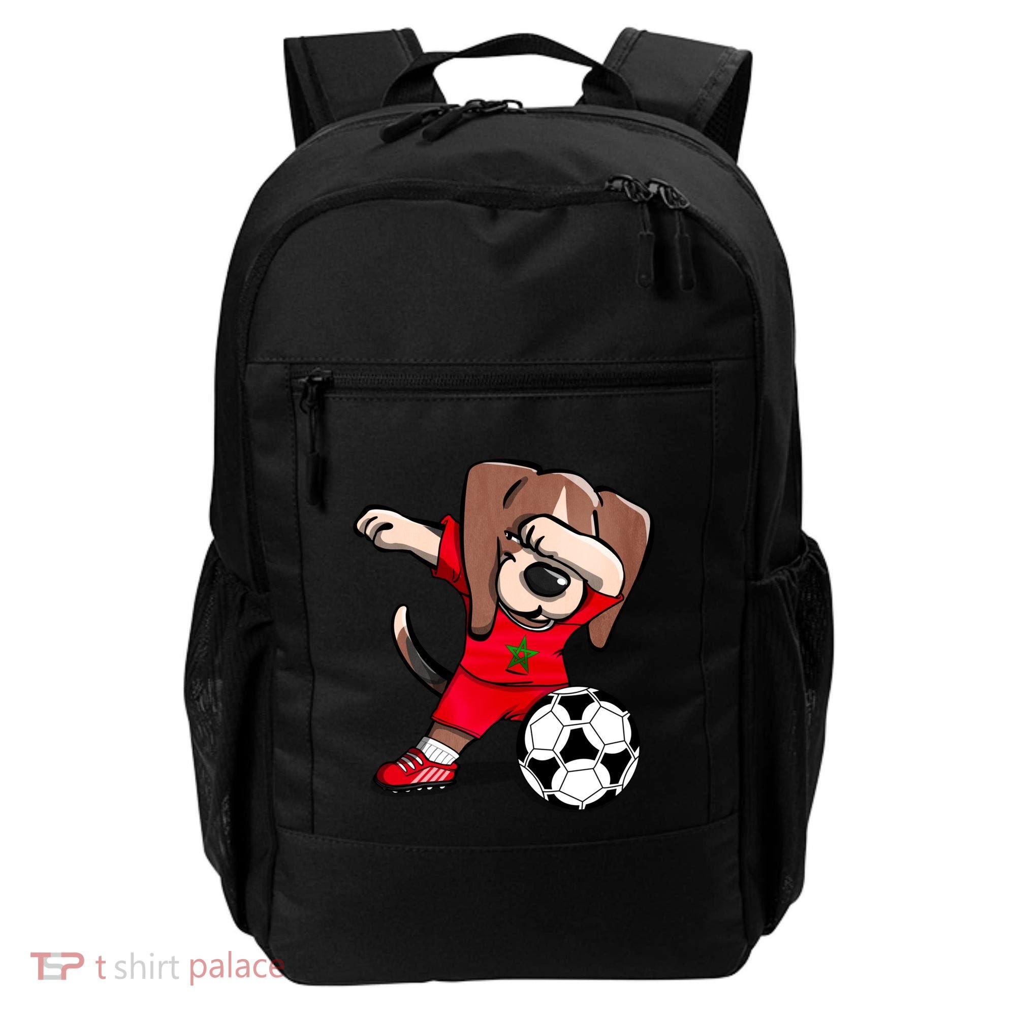 Dabbing Beagle Morocco Soccer Fans Jersey Moroccan Football Gift Backpack