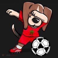Dabbing Beagle Morocco Soccer Fans Jersey Moroccan Football Gift Backpack thumb 2