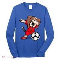 Dabbing Beagle Morocco Soccer Fans Jersey Moroccan Football Gift Long Sleeve Shirt thumb 0