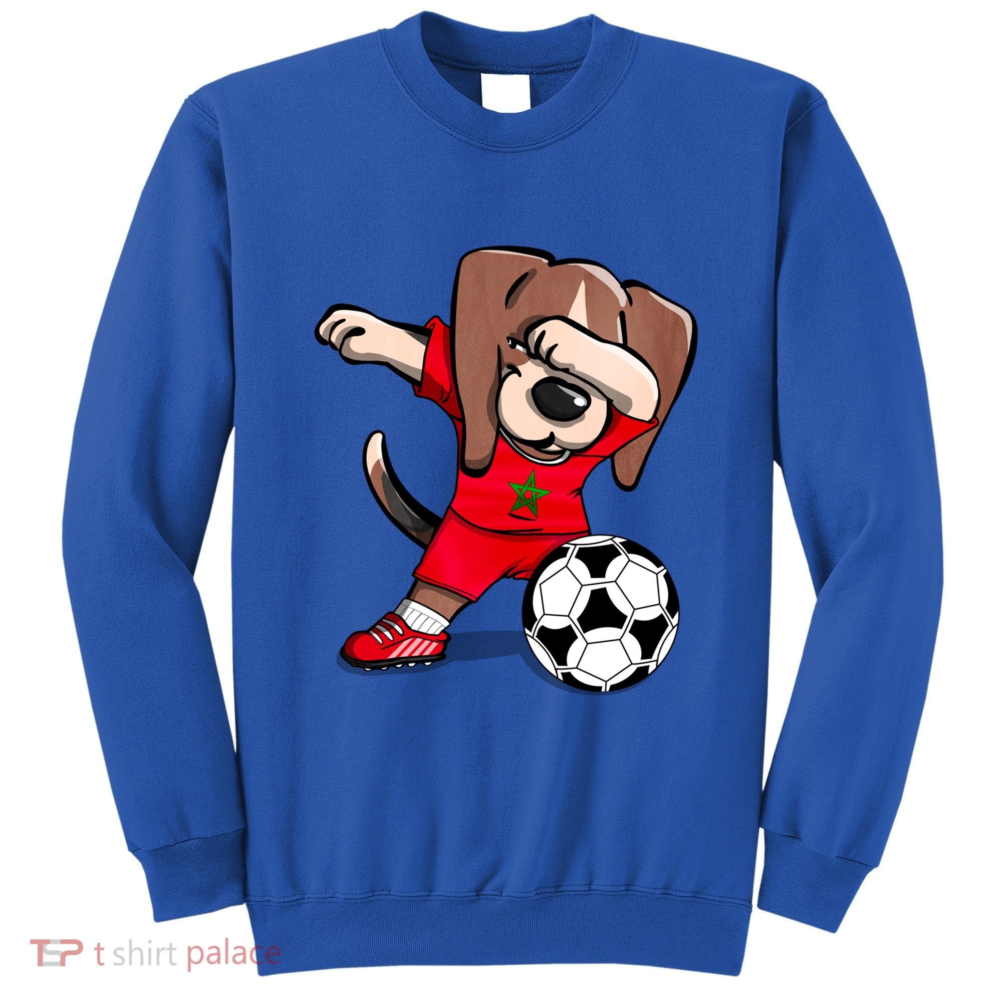 Dabbing Beagle Morocco Soccer Fans Jersey Moroccan Football Gift Sweatshirt