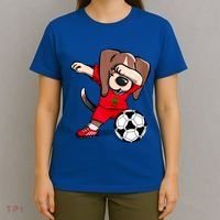 Dabbing Beagle Morocco Soccer Fans Jersey Moroccan Football Gift T-Shirt thumb 4