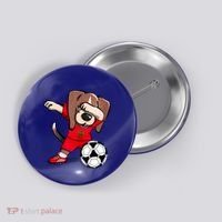 Dabbing Beagle Morocco Soccer Fans Jersey Moroccan Football Gift Button thumb 0
