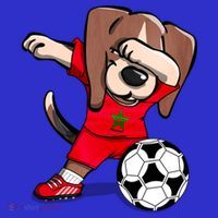 Dabbing Beagle Morocco Soccer Fans Jersey Moroccan Football Gift Polo thumb 2