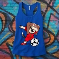 Dabbing Beagle Morocco Soccer Fans Jersey Moroccan Football Gift Women's Tank Top thumb 3