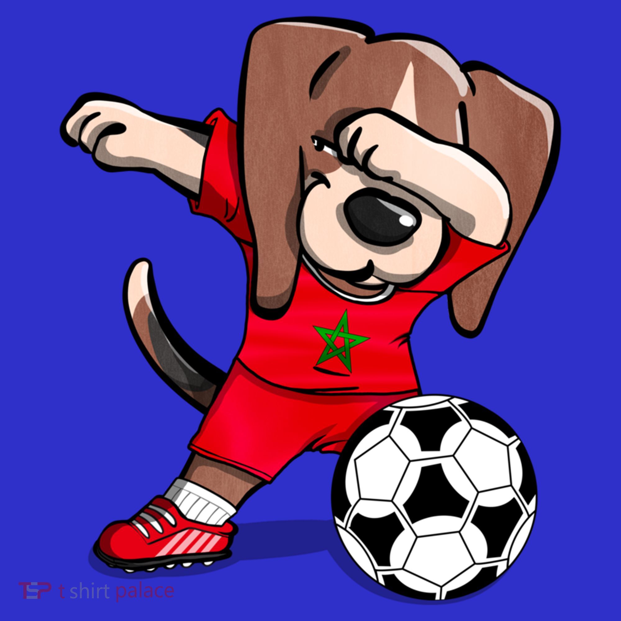 Dabbing Beagle Morocco Soccer Fans Jersey Moroccan Football Gift Women's Tank Top