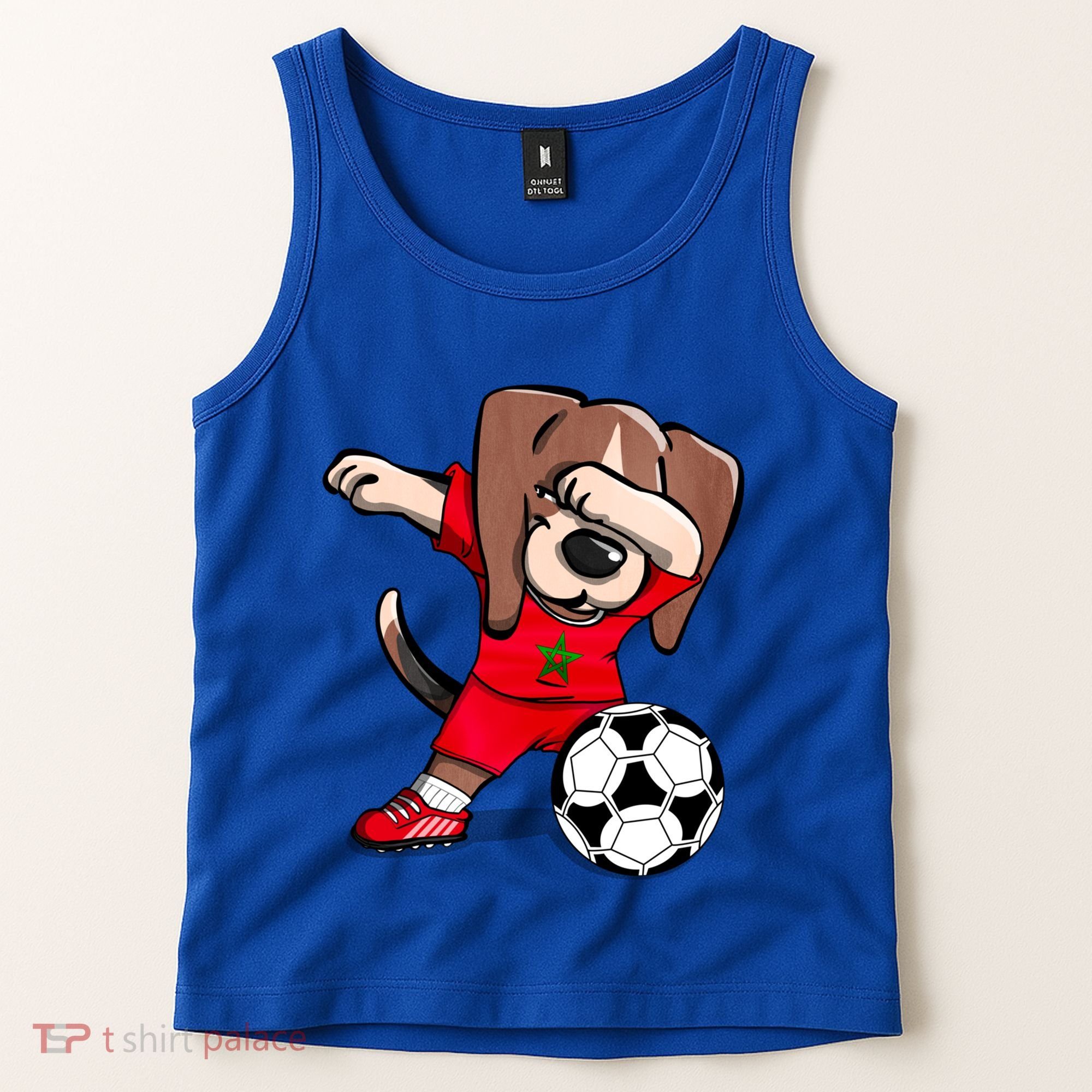 Dabbing Beagle Morocco Soccer Fans Jersey Moroccan Football Gift Tank Top