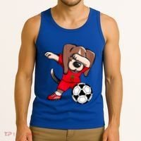 Dabbing Beagle Morocco Soccer Fans Jersey Moroccan Football Gift Tank Top thumb 3