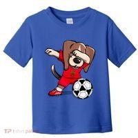 Dabbing Beagle Morocco Soccer Fans Jersey Moroccan Football Gift Toddler T-Shirt thumb 0