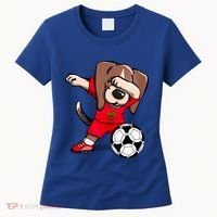 Dabbing Beagle Morocco Soccer Fans Jersey Moroccan Football Gift Women's T-Shirt thumb 0
