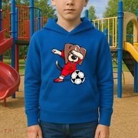 Dabbing Beagle Morocco Soccer Fans Jersey Moroccan Football Gift Kids Hoodie thumb 2