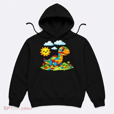 Dinosaur Brick Master Builder Block Building Builder Hoodie
