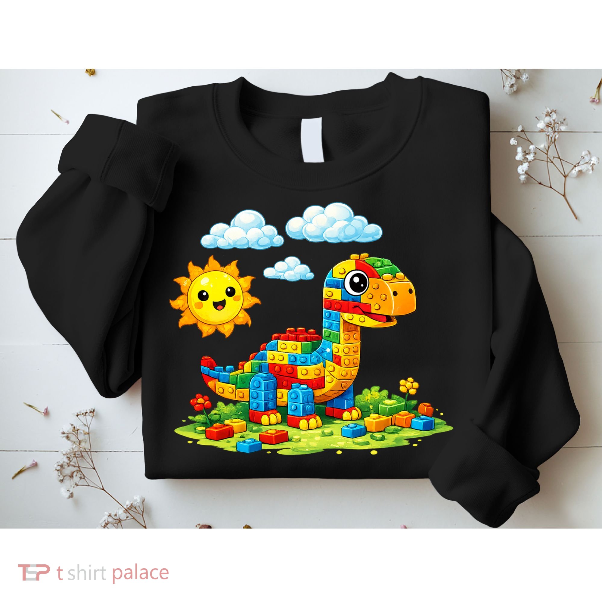 Dinosaur Brick Master Builder Block Building Builder Sweatshirt