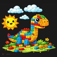 Dinosaur Brick Master Builder Block Building Builder Backpack thumb 2