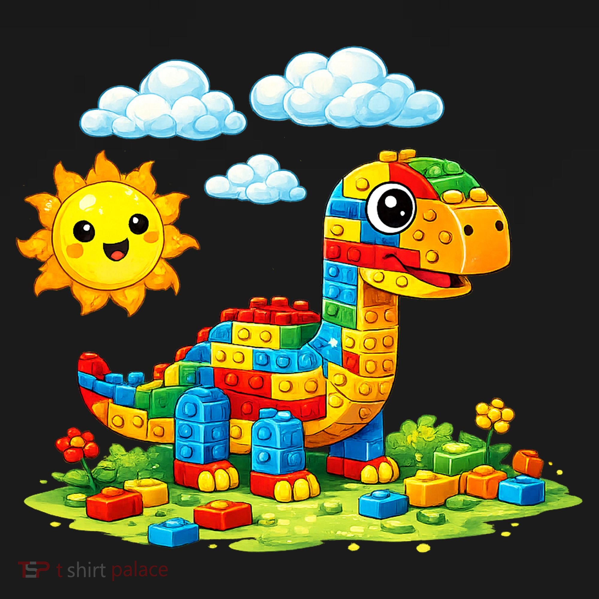 Dinosaur Brick Master Builder Block Building Builder Backpack