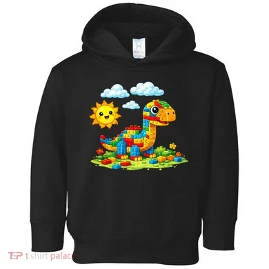 Dinosaur Brick Master Builder Block Building Builder Toddler Hoodie