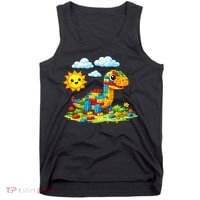 Dinosaur Brick Master Builder Block Building Builder Tank Top thumb 0