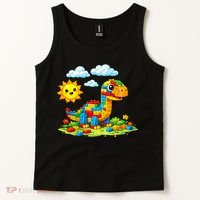 Dinosaur Brick Master Builder Block Building Builder Tank Top thumb 2