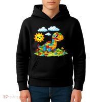 Dinosaur Brick Master Builder Block Building Builder Kids Hoodie thumb 4