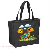 Dinosaur Brick Master Builder Block Building Builder Tote Bag thumb 2