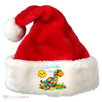 Dinosaur Brick Master Builder Block Building Builder Santa Hat