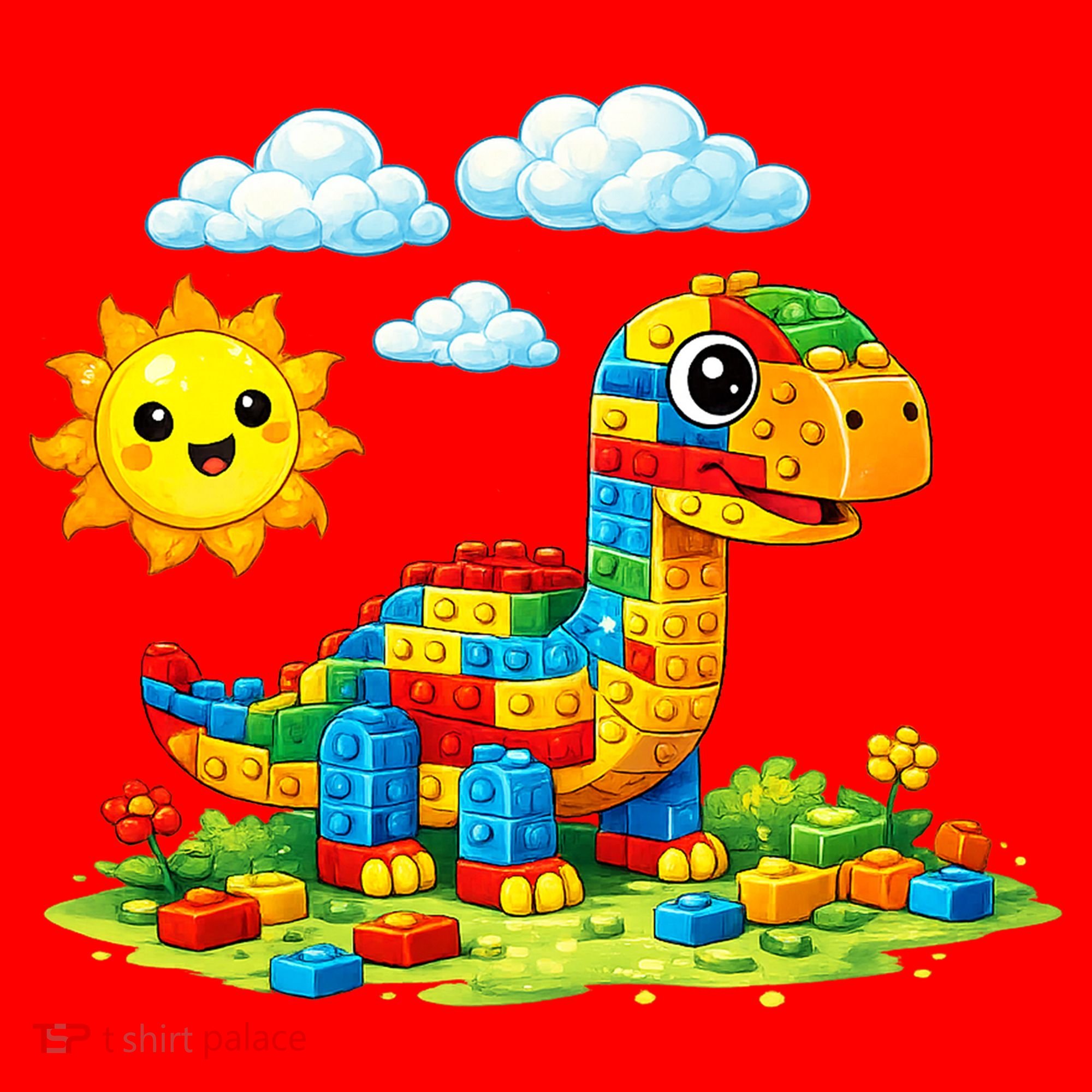 Dinosaur Brick Master Builder Block Building Builder Santa Hat