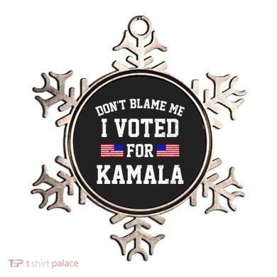 Dont Blame Me I Voted For Kamala Harris Distressed Ornament