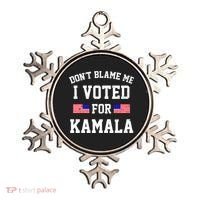Dont Blame Me I Voted For Kamala Harris Distressed Ornament thumb 0
