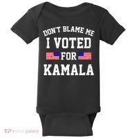 Dont Blame Me I Voted For Kamala Harris Distressed Baby Bodysuit thumb 0