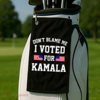 Dont Blame Me I Voted For Kamala Harris Distressed Golf Towel thumb 2