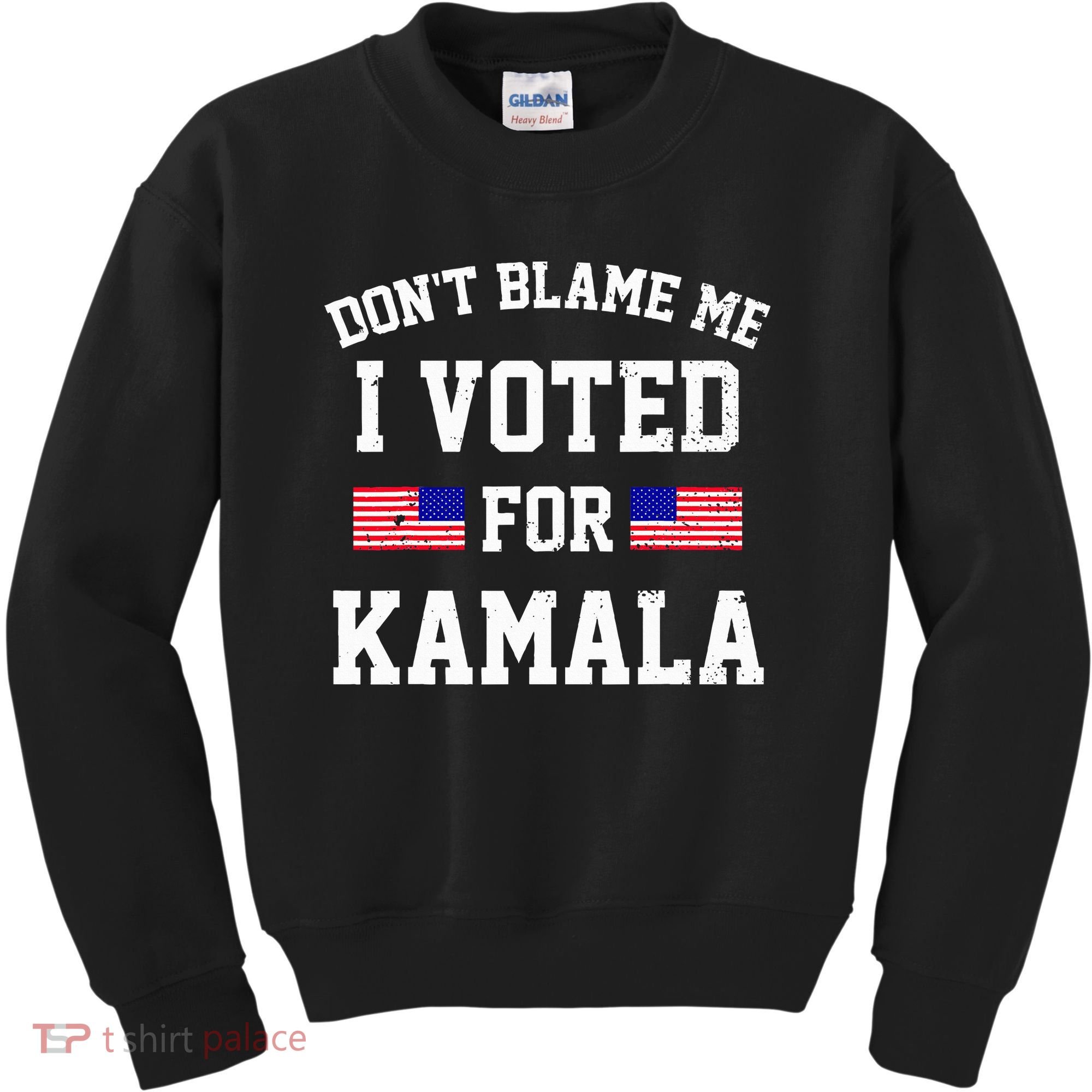 Dont Blame Me I Voted For Kamala Harris Distressed Kids Sweatshirt