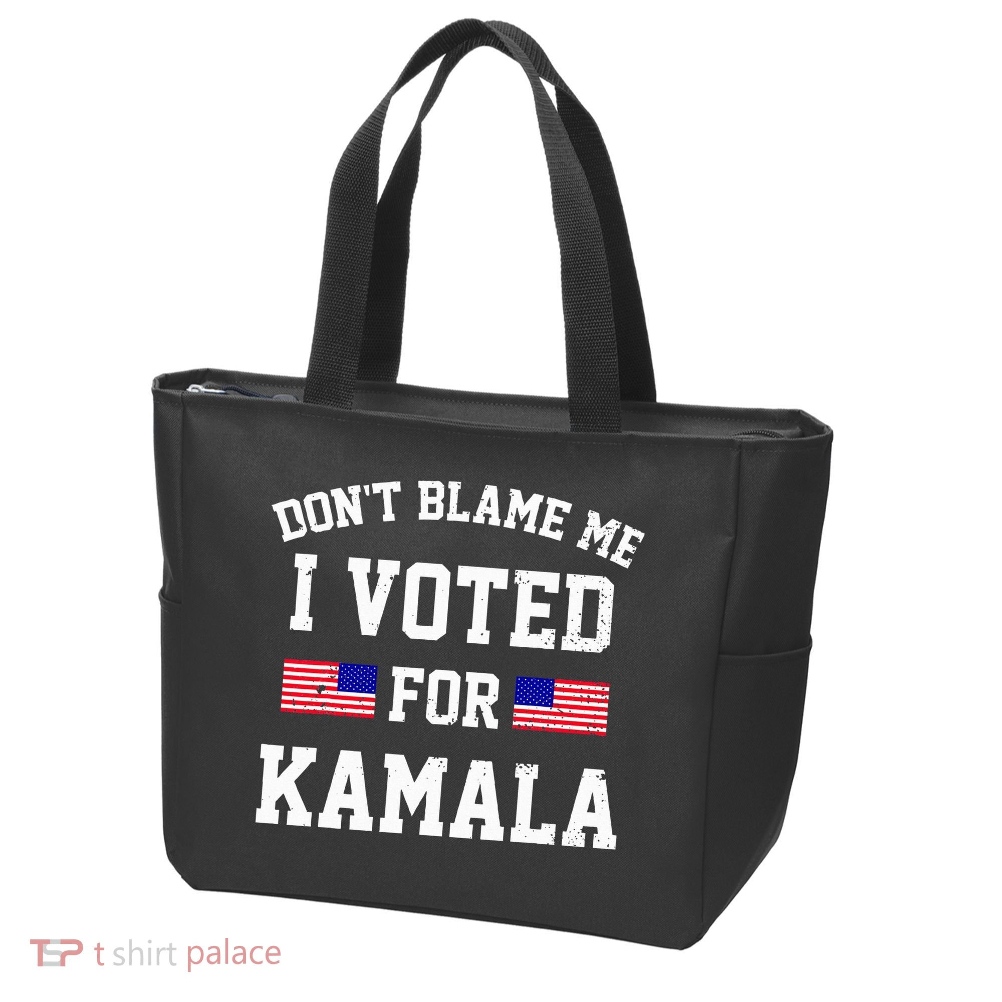 Dont Blame Me I Voted For Kamala Harris Distressed Tote Bag