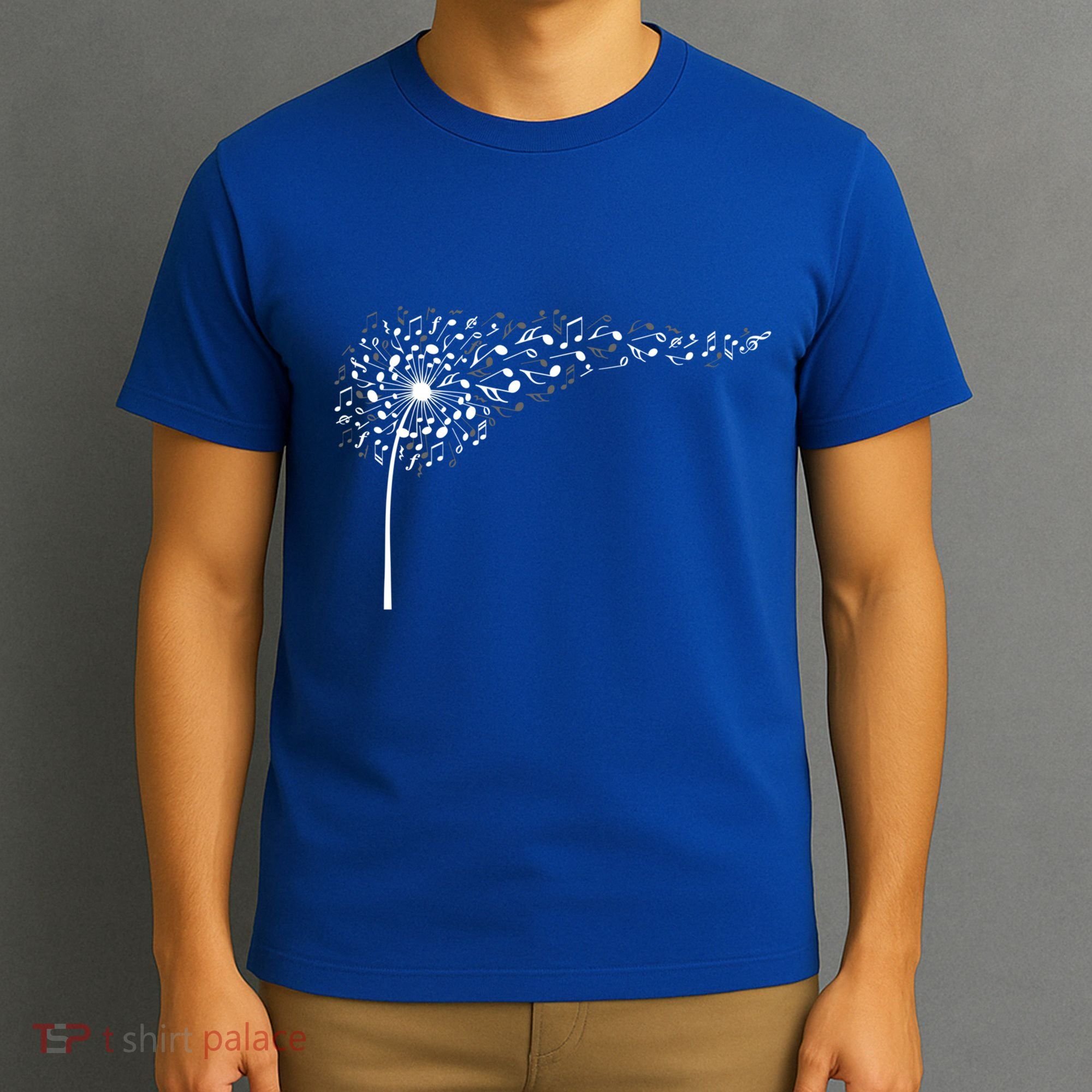 Dandelion Blowing Music Notes Cute Christmas Gift Great Gift T-Shirt
