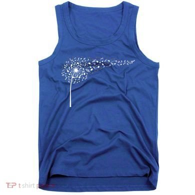 Dandelion Blowing Music Notes Cute Christmas Gift Great Gift Tank Top