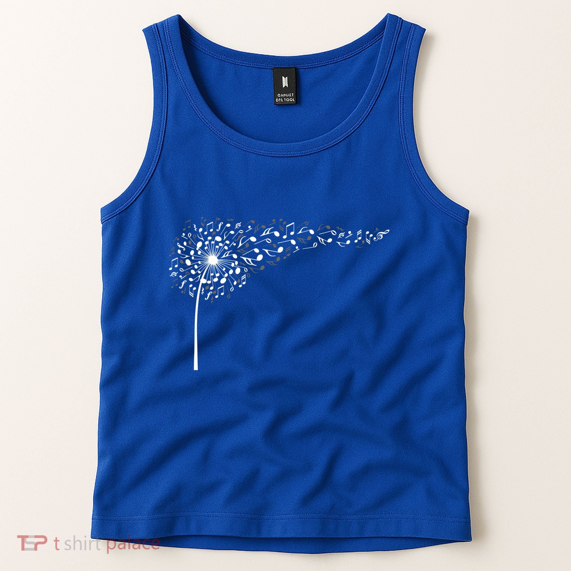 Dandelion Blowing Music Notes Cute Christmas Gift Great Gift Tank Top