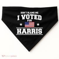 Dont Blame Me I Voted For Harris USA-Made Doggie Bandana thumb 0