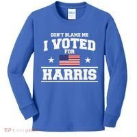 Dont Blame Me I Voted For Harris Kids Long Sleeve Shirt thumb 0