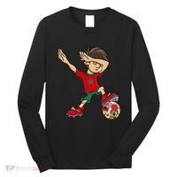Dabbing Boy Morocco Soccer Jersey National Flag Long Sleeve Shirt thumb 0