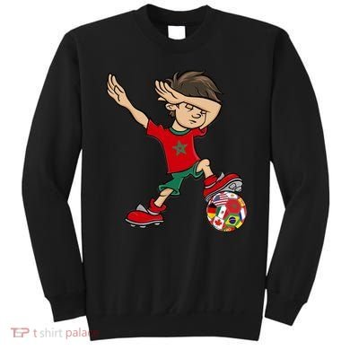 Dabbing Boy Morocco Soccer Jersey National Flag Sweatshirt