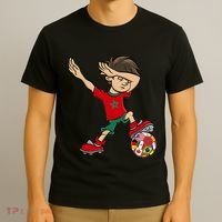 Dabbing Boy Morocco Soccer Jersey National Flag T-Shirt thumb 3