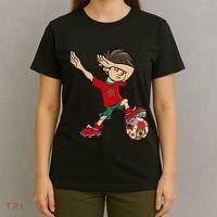 Dabbing Boy Morocco Soccer Jersey National Flag T-Shirt thumb 4