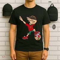 Dabbing Boy Morocco Soccer Jersey National Flag T-Shirt thumb 6