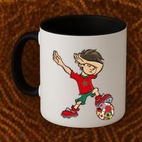Dabbing Boy Morocco Soccer Jersey National Flag Coffee Mug thumb 2