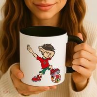 Dabbing Boy Morocco Soccer Jersey National Flag Coffee Mug thumb 3