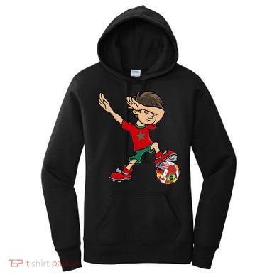 Dabbing Boy Morocco Soccer Jersey National Flag Women's Hoodie