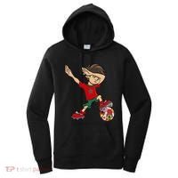 Dabbing Boy Morocco Soccer Jersey National Flag Women's Hoodie thumb 0