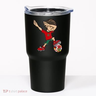Dabbing Boy Morocco Soccer Jersey National Flag Tumbler